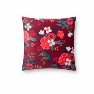 NWT Rifle Paper Co. Velvet Pillow Case